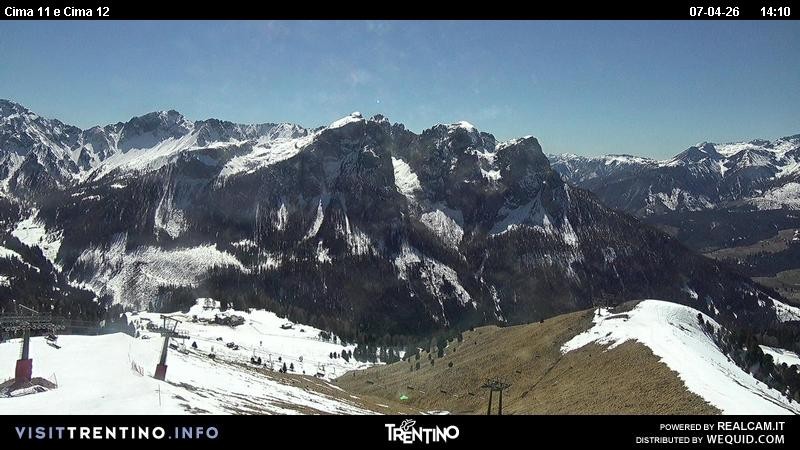 Archiv Foto Webcam Col de Valvacin und Catinaccio