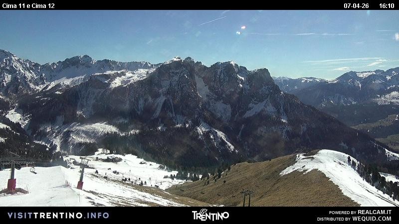 Archiv Foto Webcam Col de Valvacin und Catinaccio
