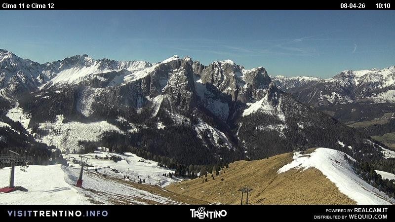 Archiv Foto Webcam Col de Valvacin und Catinaccio