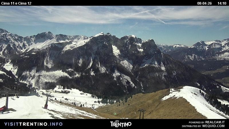 Archiv Foto Webcam Col de Valvacin und Catinaccio