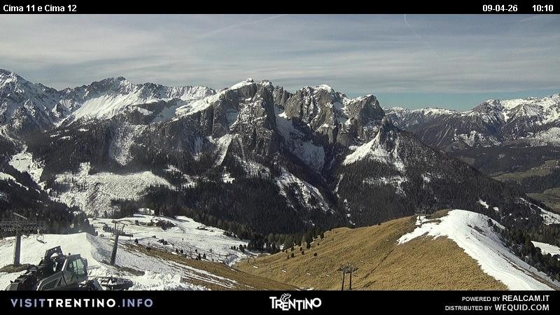 Archiv Foto Webcam Col de Valvacin und Catinaccio