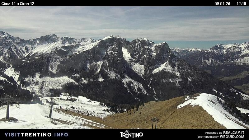 Archiv Foto Webcam Col de Valvacin und Catinaccio