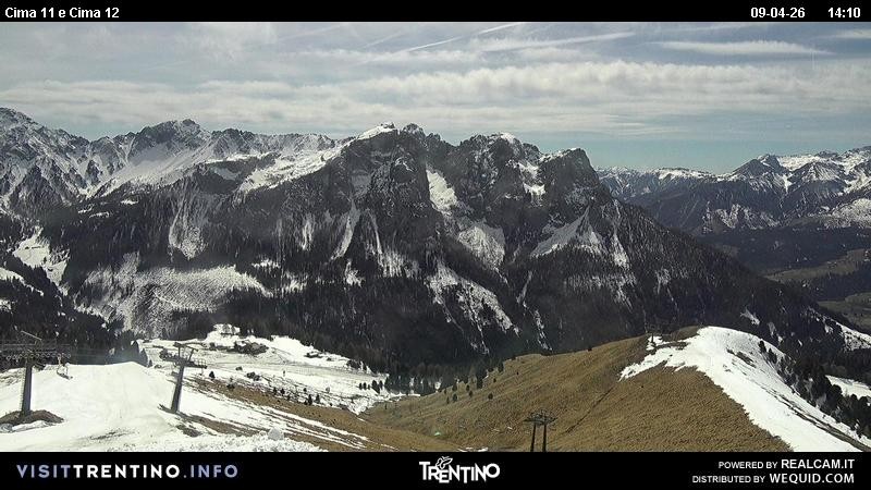 Archiv Foto Webcam Col de Valvacin und Catinaccio