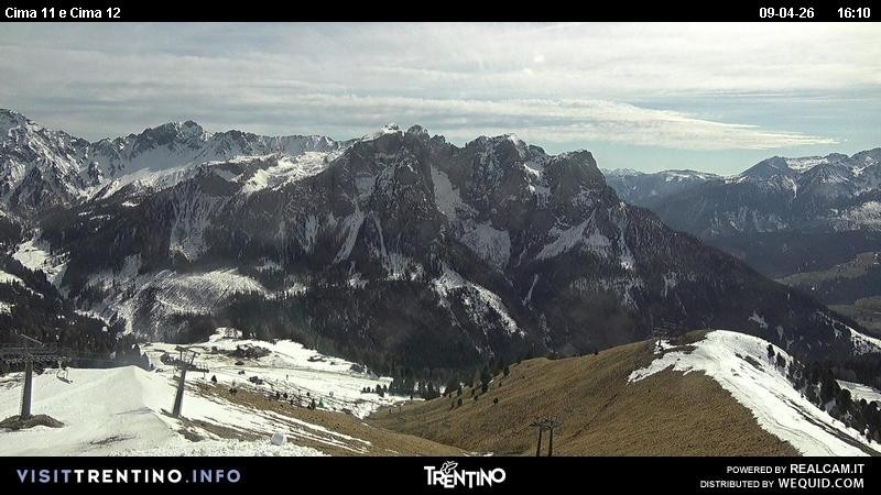 Archiv Foto Webcam Col de Valvacin und Catinaccio