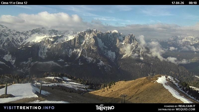 Archiv Foto Webcam Col de Valvacin und Catinaccio