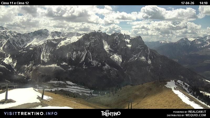 Archiv Foto Webcam Col de Valvacin und Catinaccio