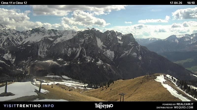 Archiv Foto Webcam Col de Valvacin und Catinaccio