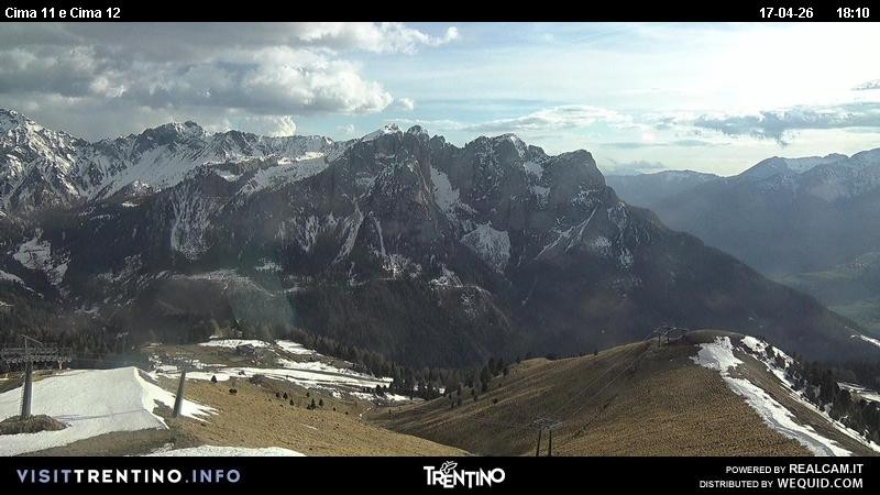 Archiv Foto Webcam Col de Valvacin und Catinaccio