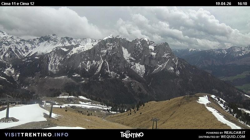 Archiv Foto Webcam Col de Valvacin und Catinaccio