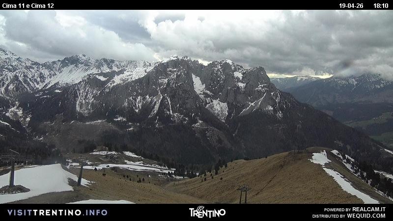 Archiv Foto Webcam Col de Valvacin und Catinaccio