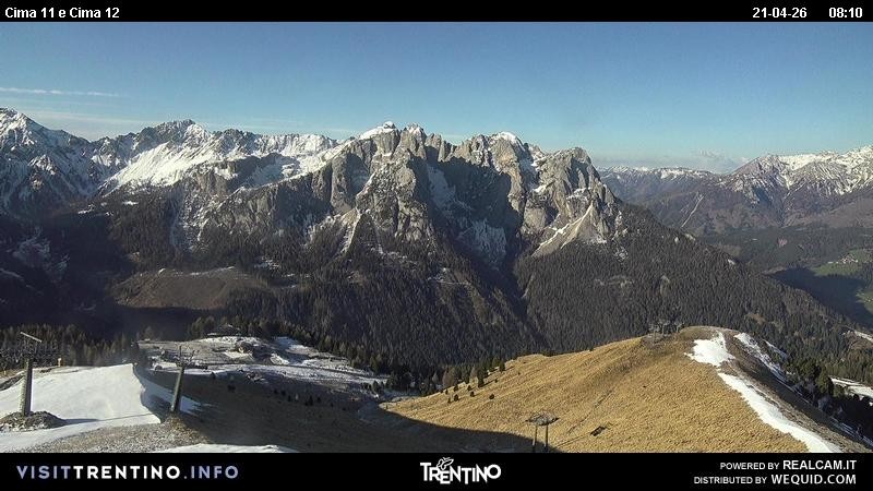 Archiv Foto Webcam Col de Valvacin und Catinaccio