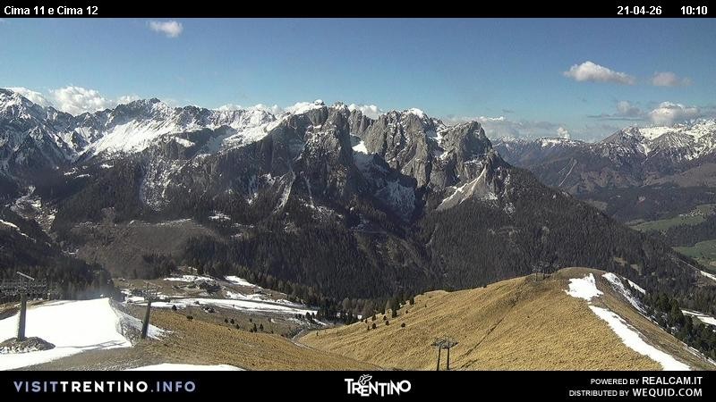 Archiv Foto Webcam Col de Valvacin und Catinaccio
