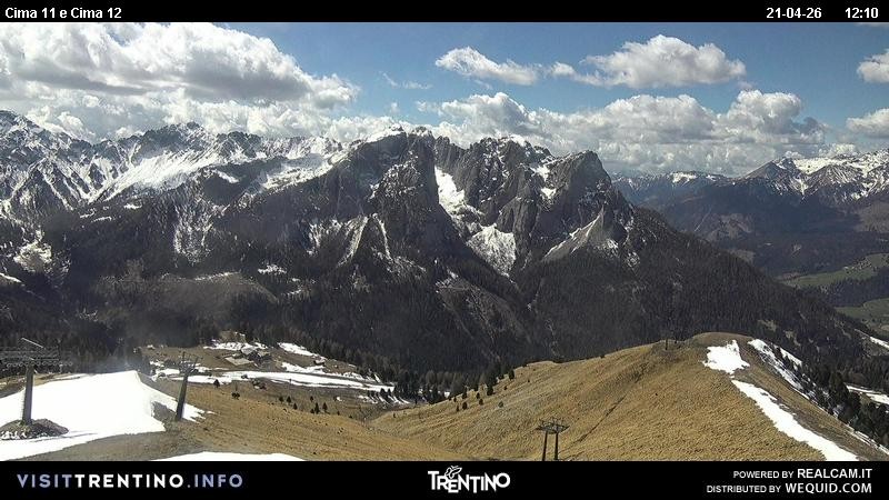 Archiv Foto Webcam Col de Valvacin und Catinaccio