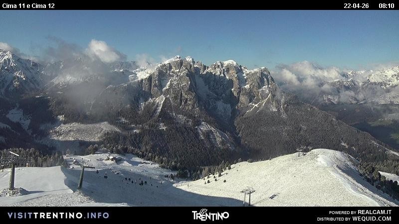 Archiv Foto Webcam Col de Valvacin und Catinaccio
