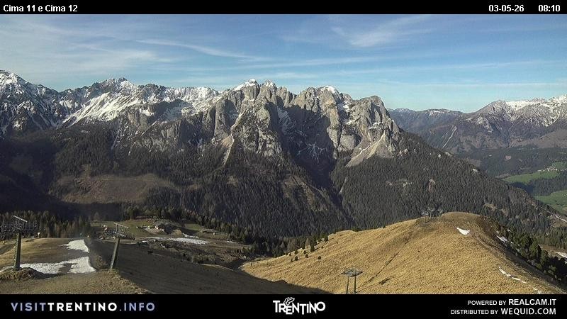 Archiv Foto Webcam Col de Valvacin und Catinaccio