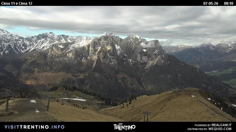 Archiv Foto Webcam Col de Valvacin und Catinaccio