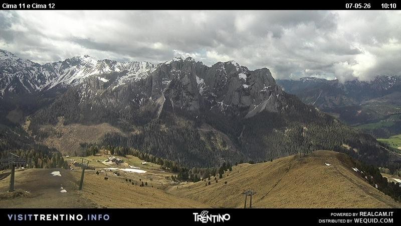 Archiv Foto Webcam Col de Valvacin und Catinaccio