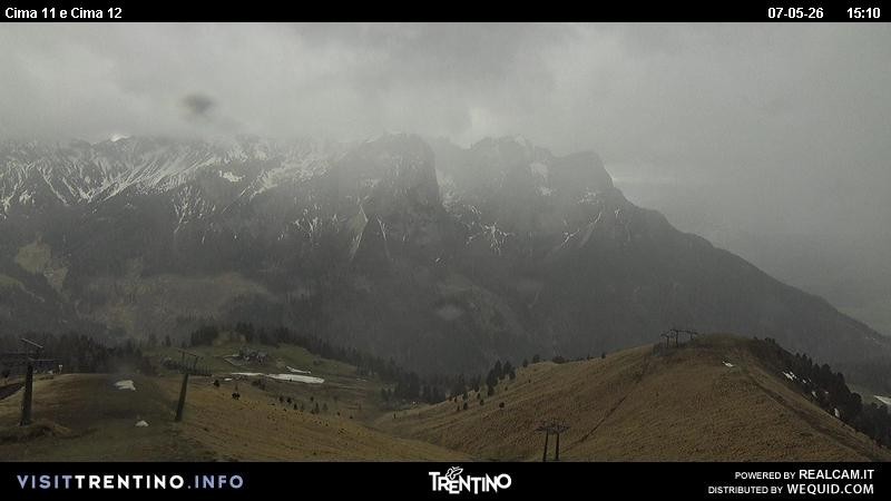 Archiv Foto Webcam Col de Valvacin und Catinaccio