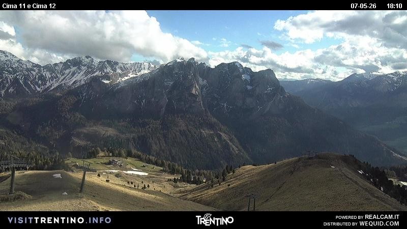 Archiv Foto Webcam Col de Valvacin und Catinaccio