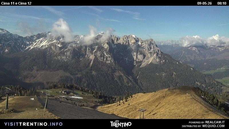 Archiv Foto Webcam Col de Valvacin und Catinaccio