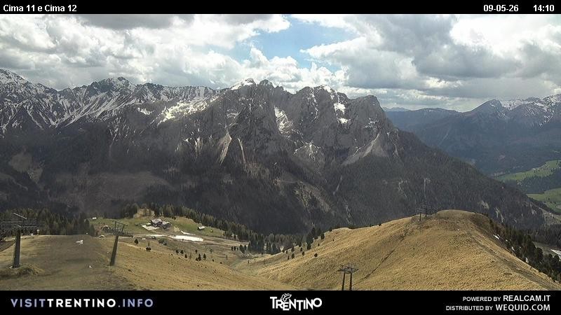 Archiv Foto Webcam Col de Valvacin und Catinaccio