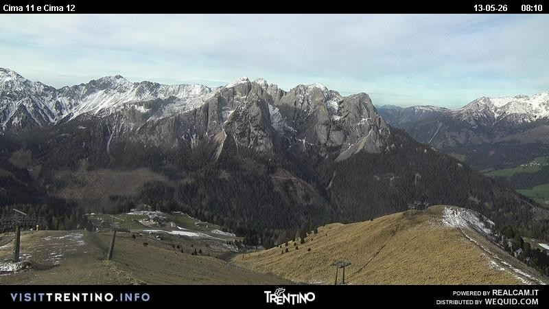 Archiv Foto Webcam Col de Valvacin und Catinaccio