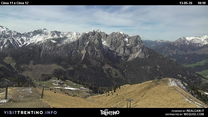 Archiv Foto Webcam Col de Valvacin und Catinaccio