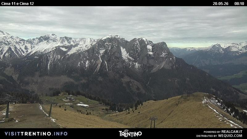 Archiv Foto Webcam Col de Valvacin und Catinaccio