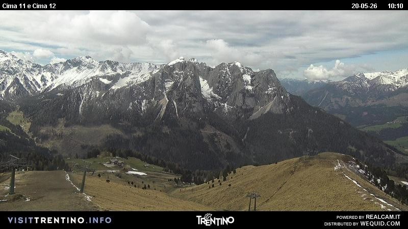 Archiv Foto Webcam Col de Valvacin und Catinaccio