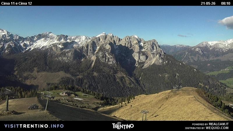 Archiv Foto Webcam Col de Valvacin und Catinaccio