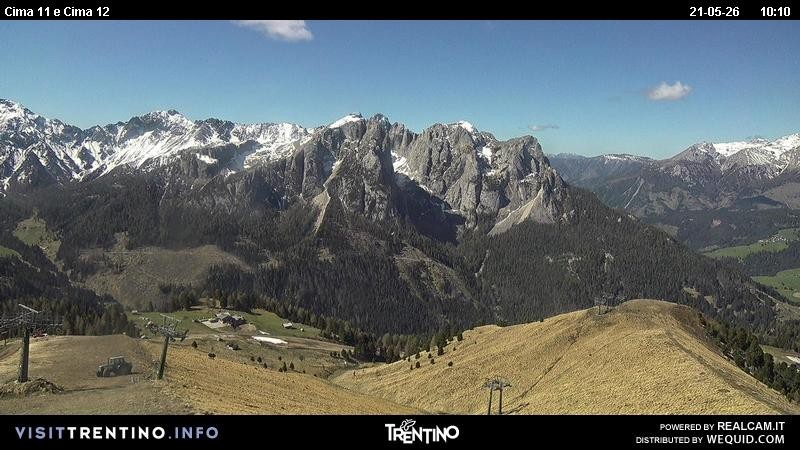 Archiv Foto Webcam Col de Valvacin und Catinaccio