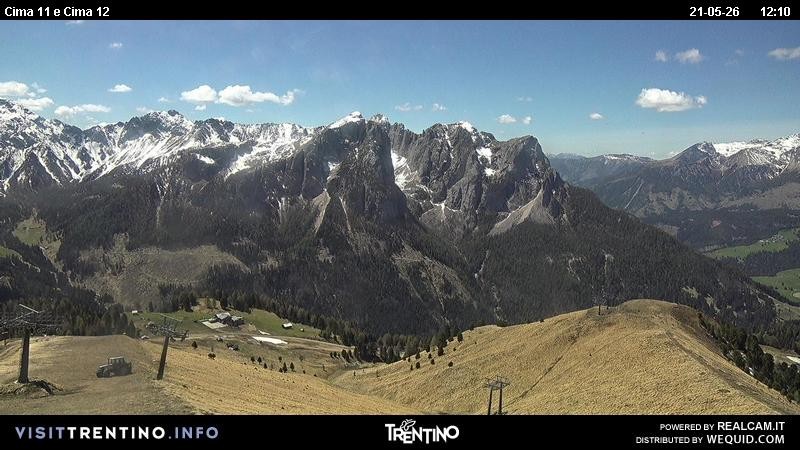 Archiv Foto Webcam Col de Valvacin und Catinaccio