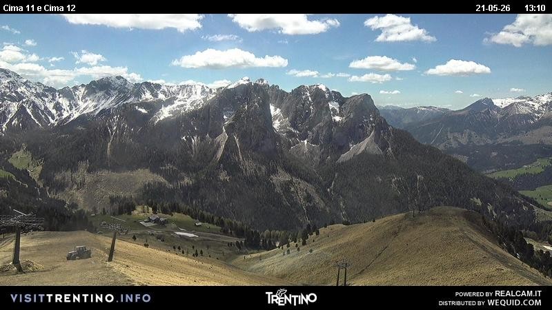 Archiv Foto Webcam Col de Valvacin und Catinaccio