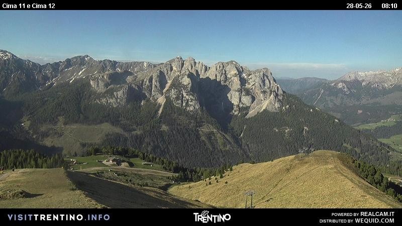 Archiv Foto Webcam Col de Valvacin und Catinaccio