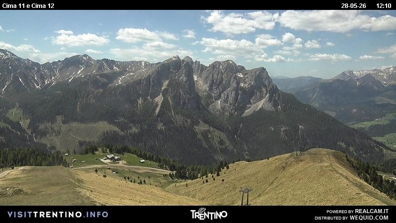 Archiv Foto Webcam Col de Valvacin und Catinaccio