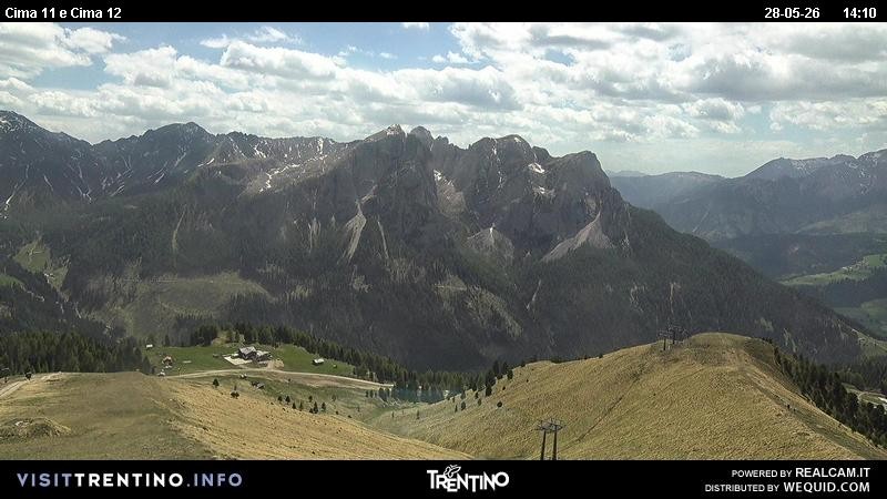 Archiv Foto Webcam Col de Valvacin und Catinaccio