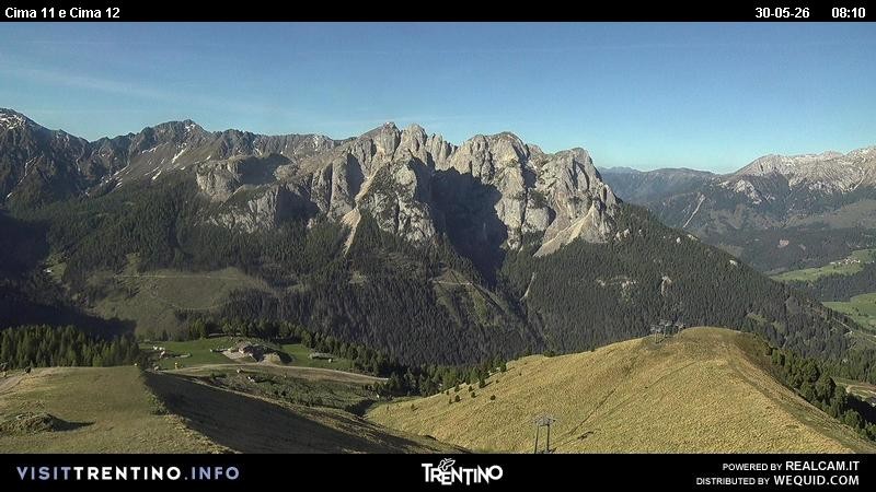 Archiv Foto Webcam Col de Valvacin und Catinaccio
