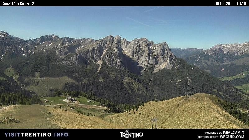 Archiv Foto Webcam Col de Valvacin und Catinaccio