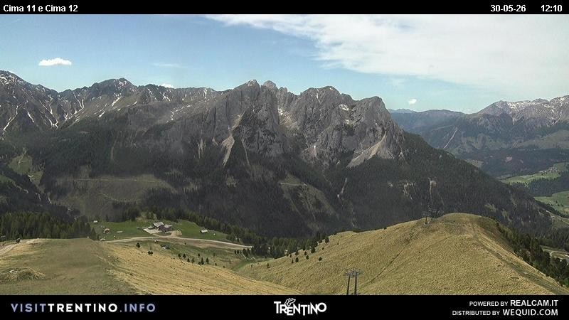 Archiv Foto Webcam Col de Valvacin und Catinaccio