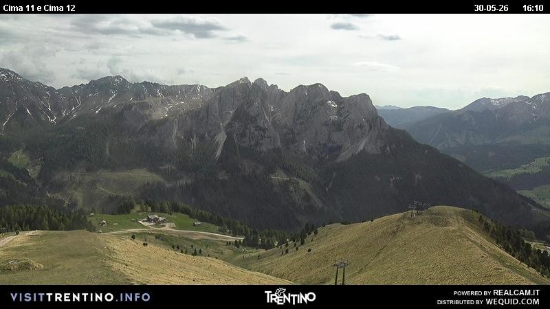 Archiv Foto Webcam Col de Valvacin und Catinaccio