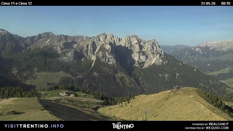 Archiv Foto Webcam Col de Valvacin und Catinaccio