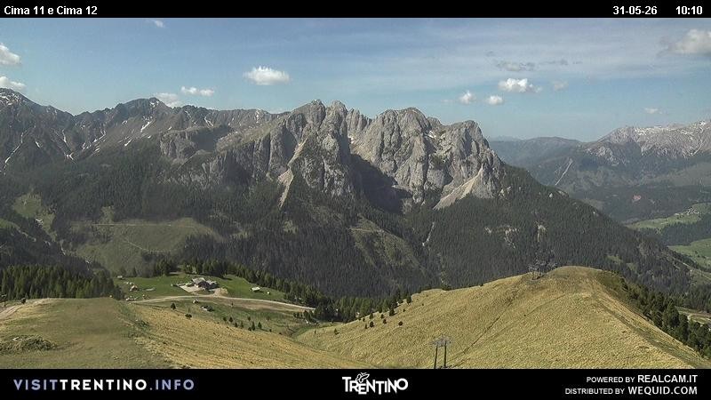 Archiv Foto Webcam Col de Valvacin und Catinaccio