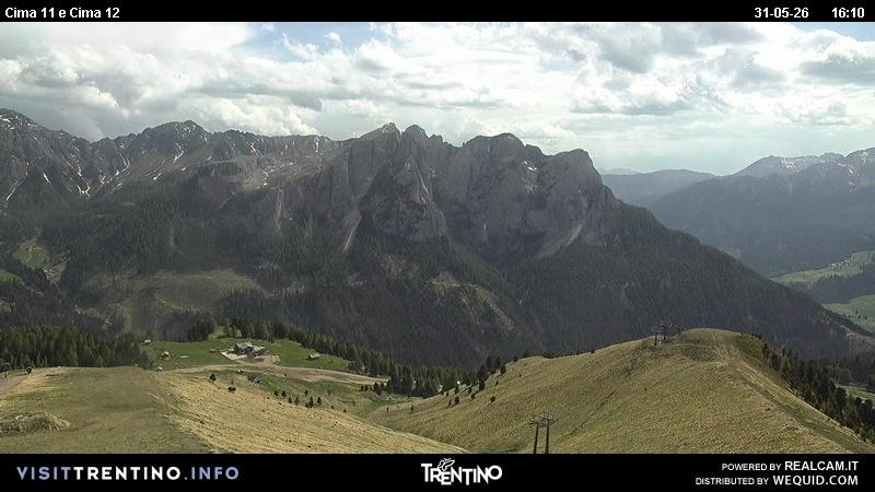 Archiv Foto Webcam Col de Valvacin und Catinaccio