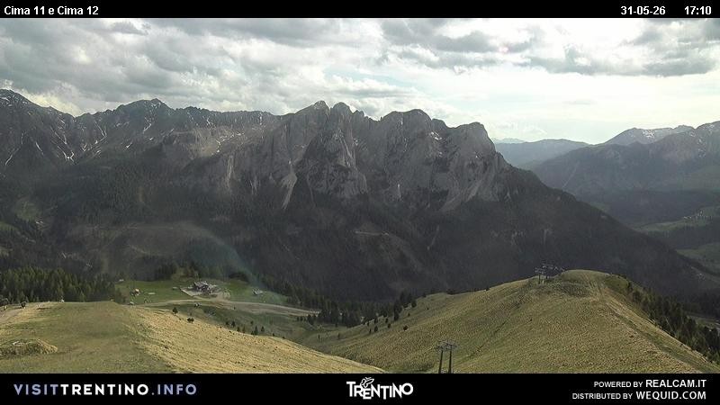 Archiv Foto Webcam Col de Valvacin und Catinaccio