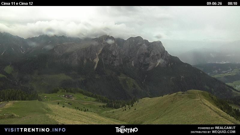 Archiv Foto Webcam Col de Valvacin und Catinaccio