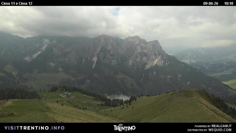 Archiv Foto Webcam Col de Valvacin und Catinaccio