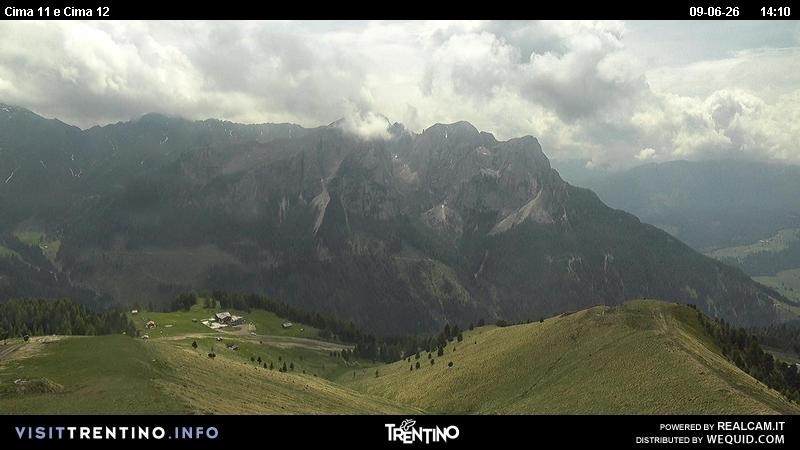 Archiv Foto Webcam Col de Valvacin und Catinaccio