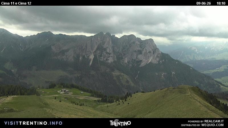 Archiv Foto Webcam Col de Valvacin und Catinaccio