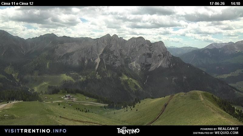 Archiv Foto Webcam Col de Valvacin und Catinaccio