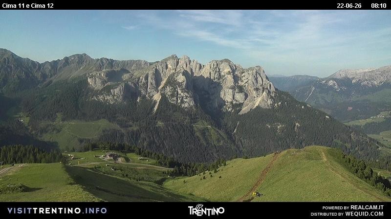 Archiv Foto Webcam Col de Valvacin und Catinaccio